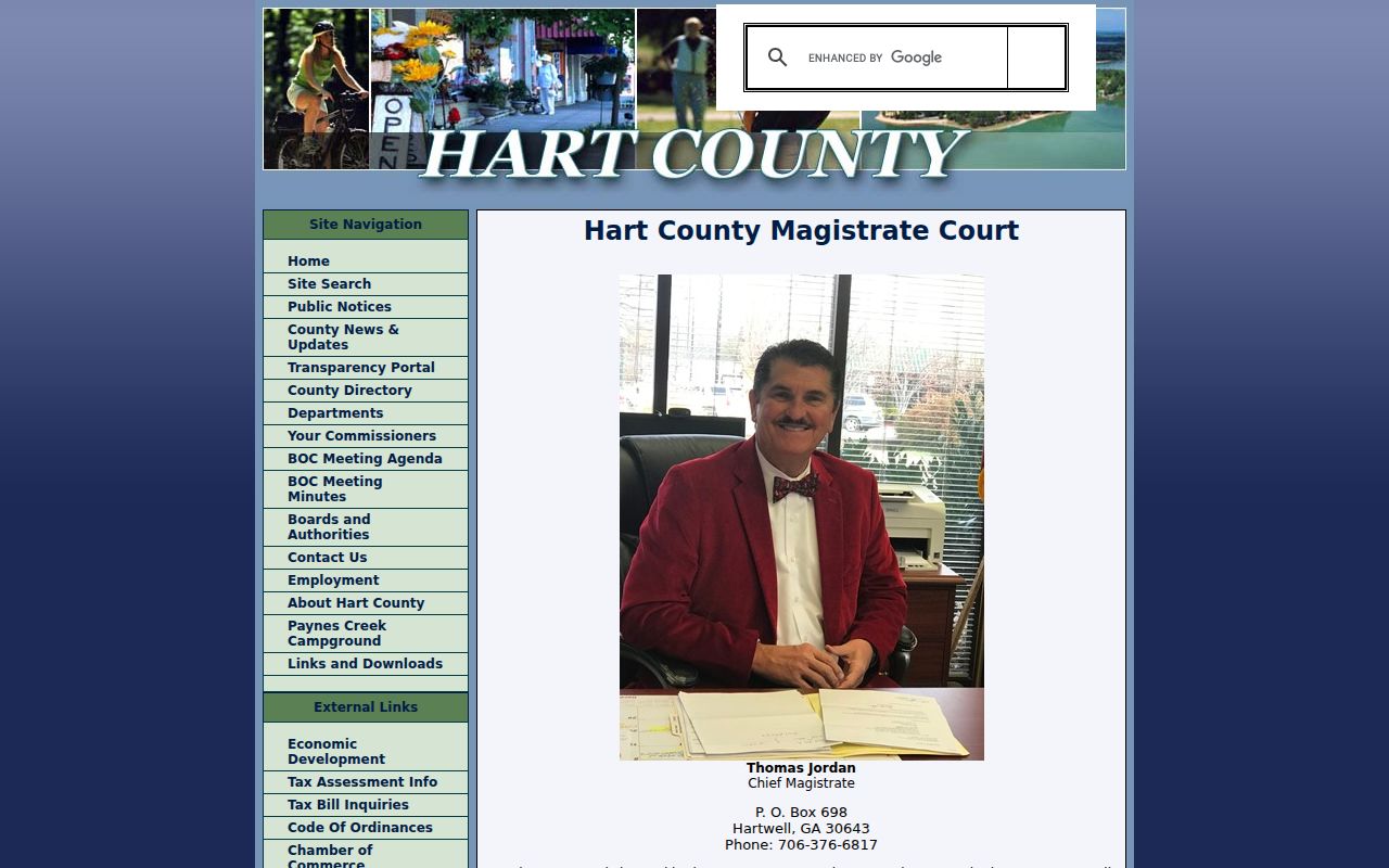 Hart County Magistrate Court warrant and hearing information